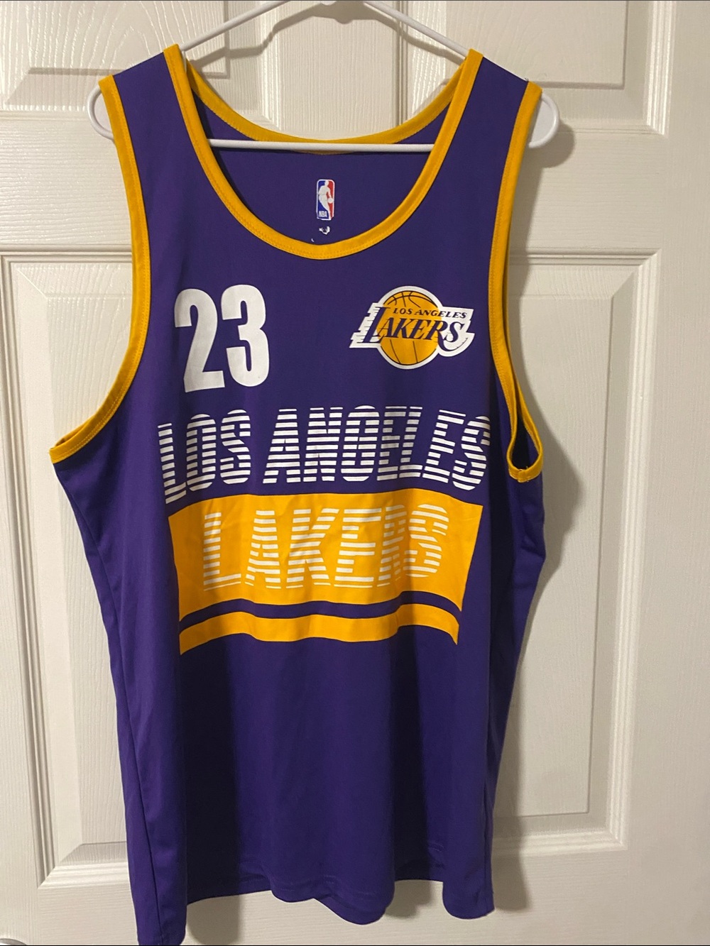 NBA LeBron James Los Angeles Lakers Purple and Gold Team Jersey